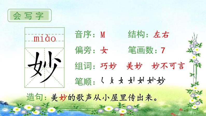 部编三年级上册语文 （生字课件）21、大自然的声音  15张幻灯片第2页