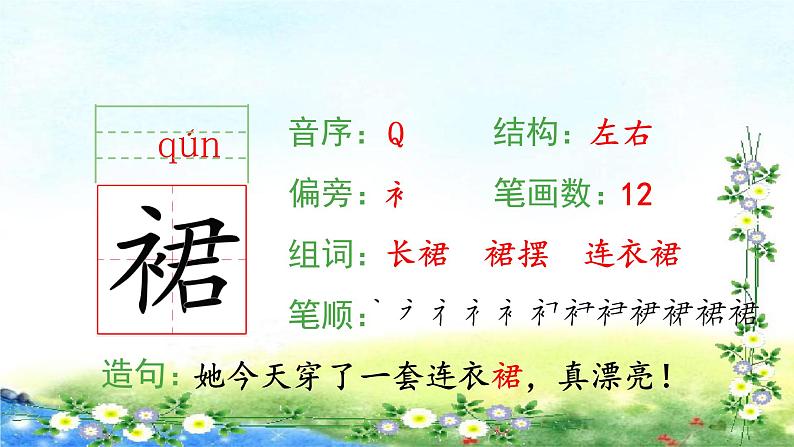 部编三年级上册语文 （生字课件）8、卖火柴的小女孩  15张幻灯片04