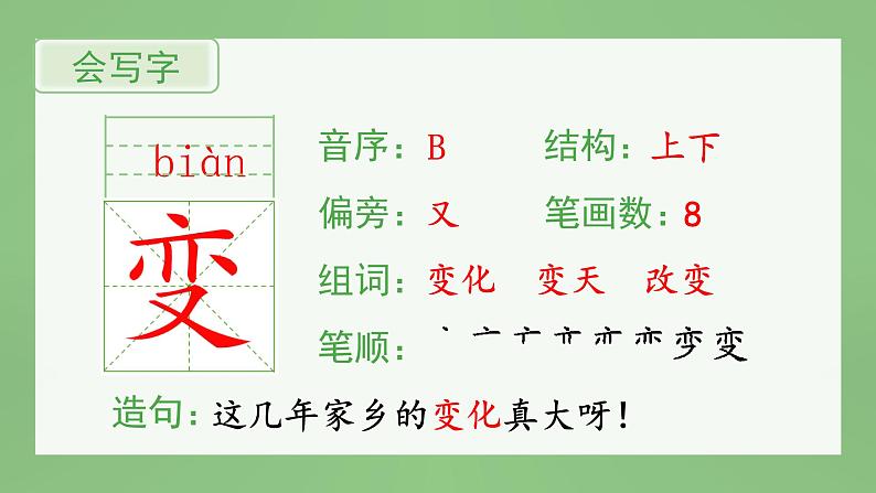 统编版语文二年级上册（生字课件）2《我是什么》第2页