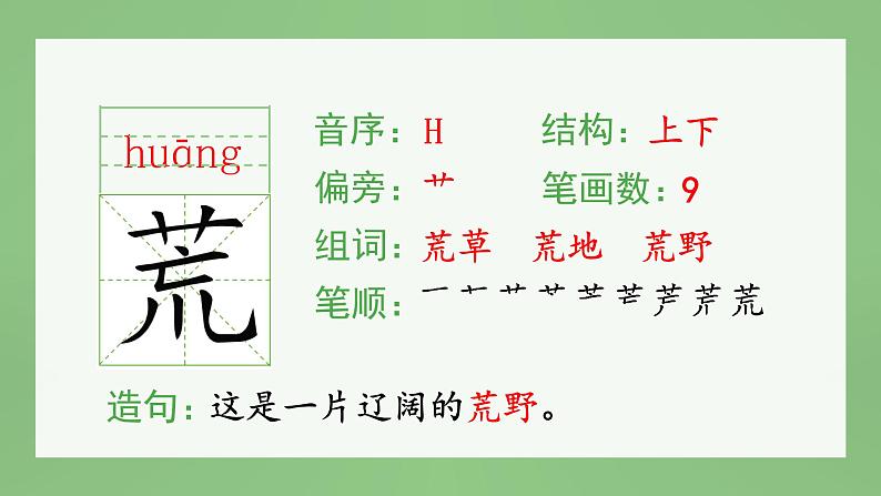 统编版小学语文三年级上册（生字课件）2《花的学校》03