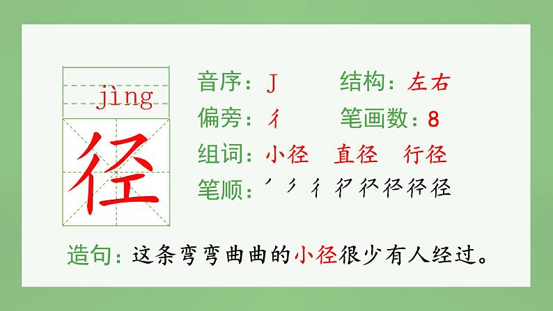 统编版小学语文三年级上册（生字课件）4《古诗三首》第3页