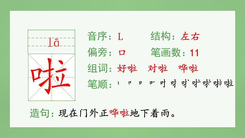 统编版小学语文三年级上册（生字课件）15《搭船的鸟》06