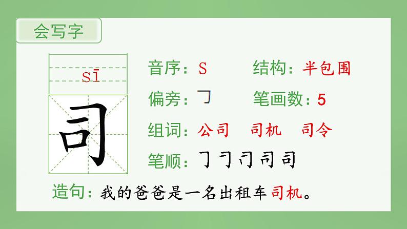 统编版小学语文三年级上册（生字课件）24《司马光》第2页