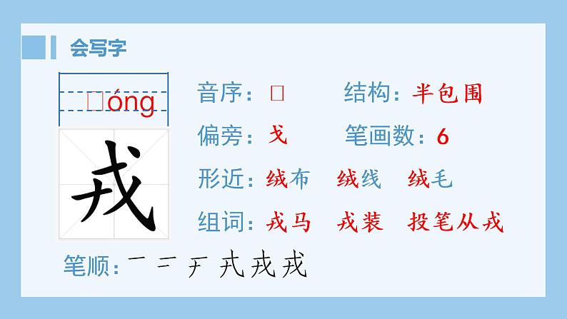 统编版小学语文四年级上册（生字课件）25《王戎不取道旁李》02