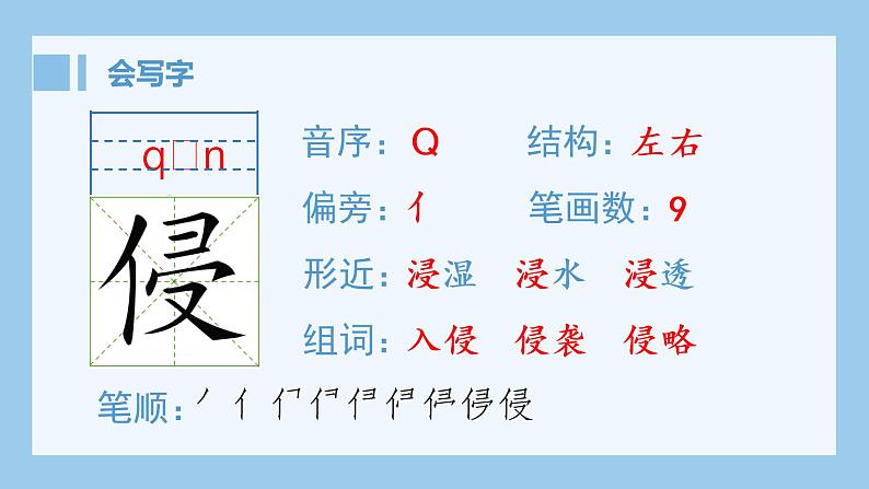 统编版小学语文五年级上册（生字课件）8《冀中的地道战》第2页