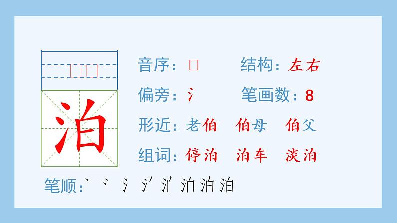 统编版小学语文五年级上册（生字课件）21《古诗词三首》第3页