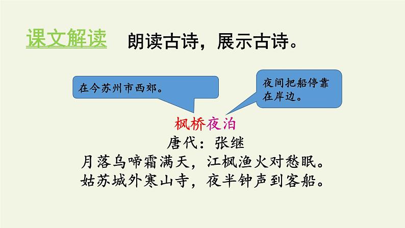 部编版五年级语文上册《枫桥夜泊》古诗词三首PPT (1)07