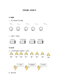 小学语文人教部编版一年级下册识字（一）2 姓氏歌当堂检测题