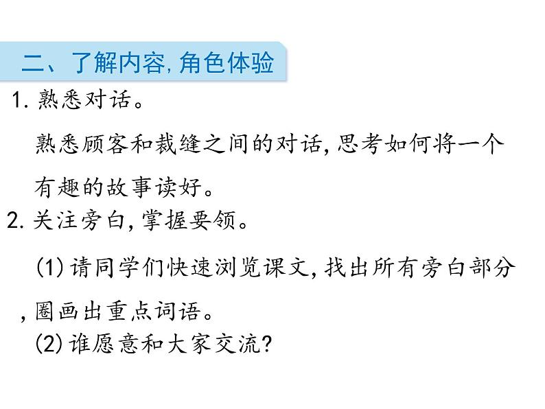 部编版三年级语文下册《慢性子裁缝和急性子顾客》PPT课件 (4)第5页