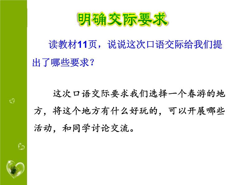 部编版三年级语文下册《口语交际：春游去哪儿玩》PPT课件 (1)第4页