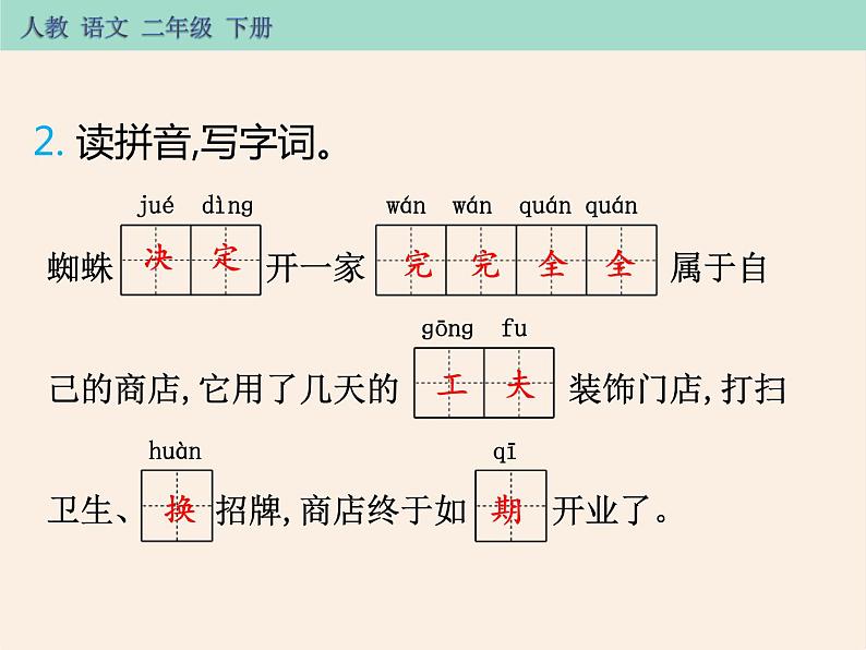 部编版二年级语文下册《蜘蛛开店》PPT优质课件 (2)第3页