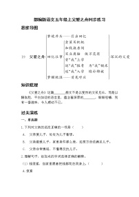 小学语文19 父爱之舟巩固练习