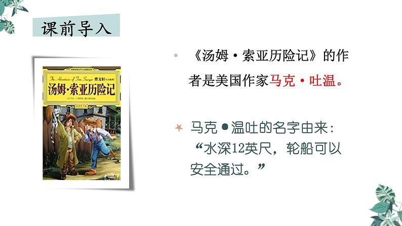 部编版六年级语文下册《汤姆·索亚历险记》PPT优质课件 (1)第2页