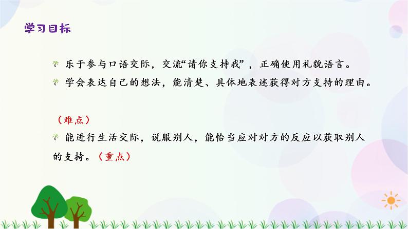 小学语文部编版六年级上册  第4单元  口语交际：请你支持我  课件+教案03