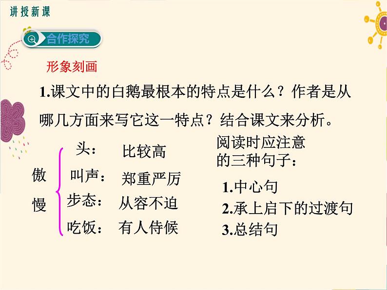 部编版四年级语文下册《白鹅》PPT课件 (5)第8页