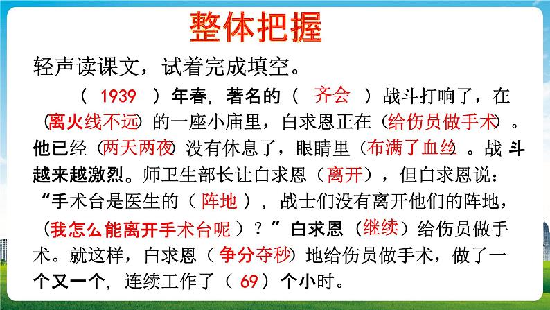 部编人教版三年级语文上册《手术台就是阵地》教学课件PPT优秀公开课 (2)第6页