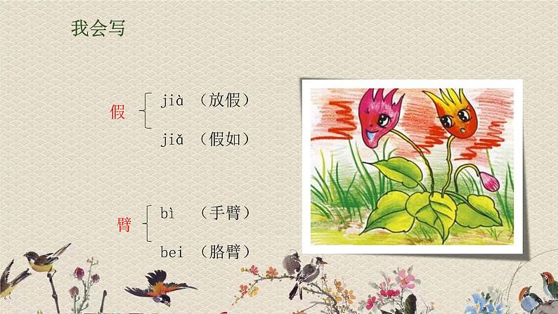 人教部编版（五四制）三年级上册语文 第一单元《花的学校》课件05