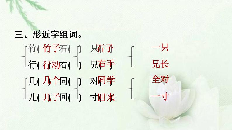 2021秋新人教版一年级语文上册期末整理与复习第8单元复习知识梳理及典例专训课件第5页