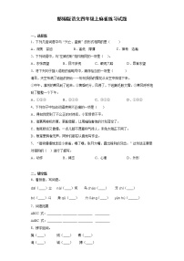 小学语文人教部编版四年级上册16 麻雀练习