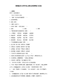 小学语文人教部编版四年级上册10 爬山虎的脚课时练习