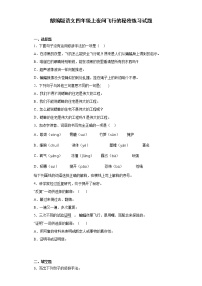 人教部编版四年级上册6 夜间飞行的秘密同步训练题