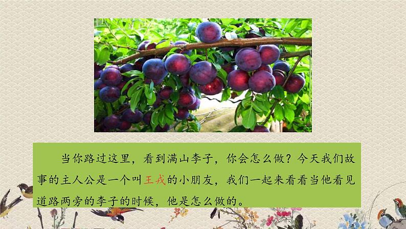 人教部编版（五四制）四年级上册语文 第七单元《王戎不取道旁李》课件第3页
