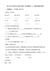 人教部编版五年级上册第一单元单元综合与测试课时作业