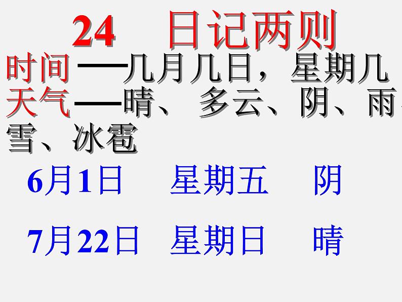 二年级语文上册 24.日记两则课件 新人教版第1页