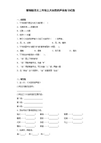 人教部编版三年级上册21 大自然的声音同步练习题