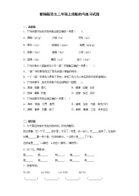 小学语文人教部编版三年级上册15 搭船的鸟课堂检测