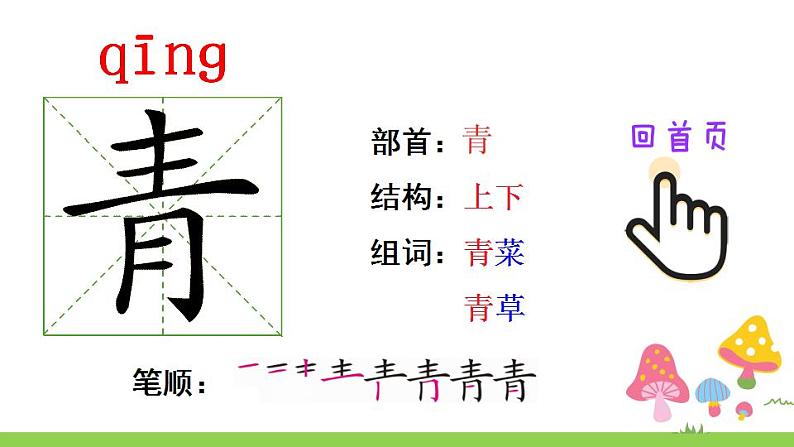 识字3 小青蛙（笔顺）第2页