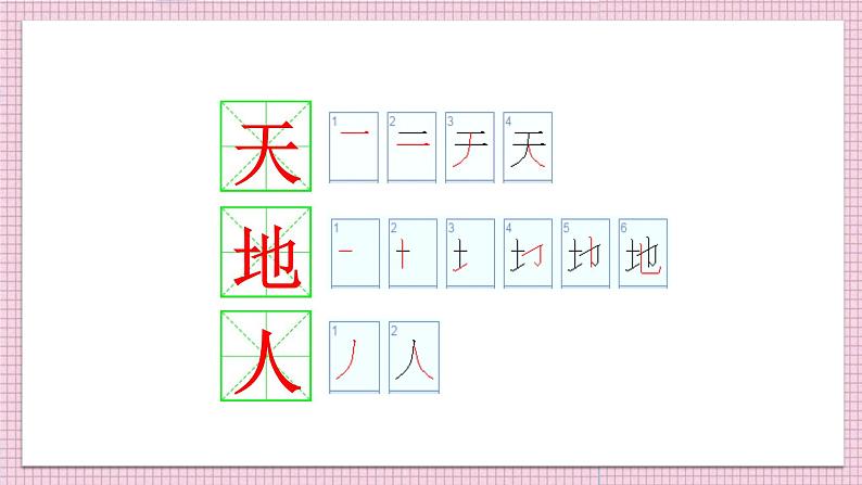 部编版一年级语文上册《天地人》课件PPT07