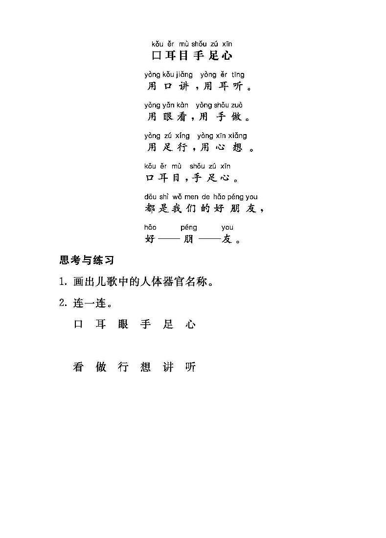 识字3 口耳目（课件+教案+反思+课时练+类文阅读）01