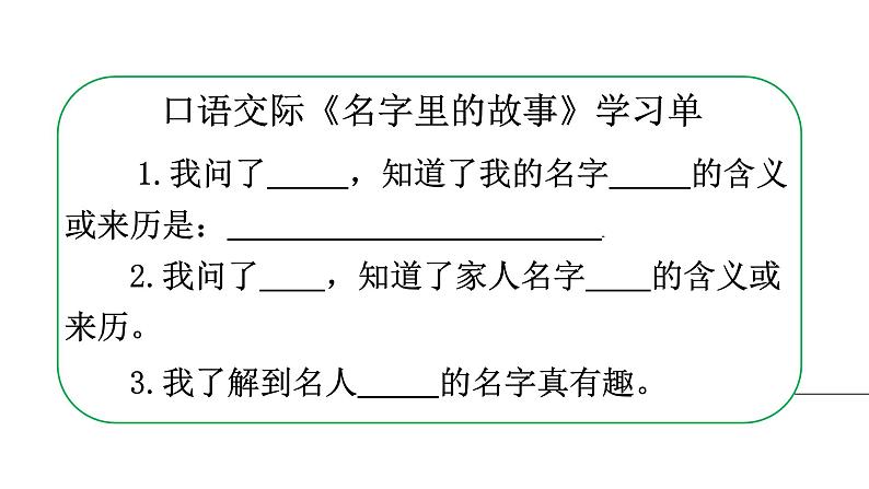 部编版三年级语文口语交际：名字里的故事课件02