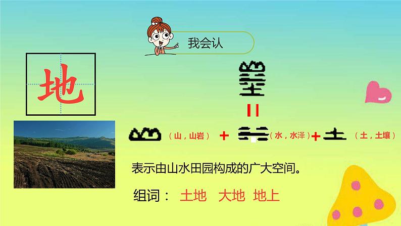 一年级语文上册第1单元识字一1天地人课件新人教版06