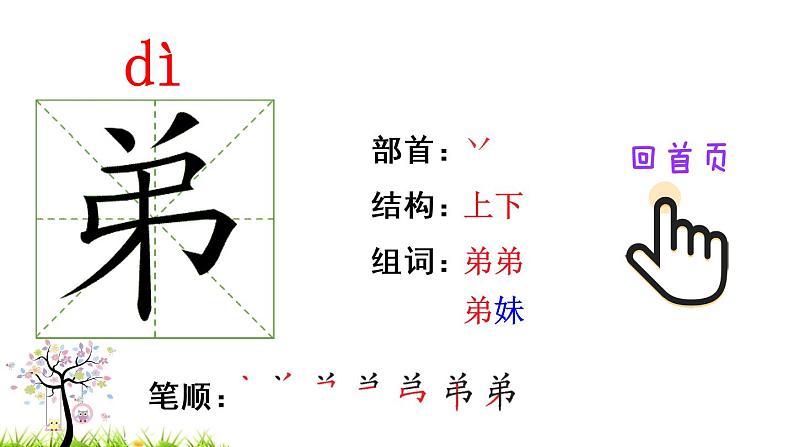 9 枫树上的喜鹊（笔顺）第4页