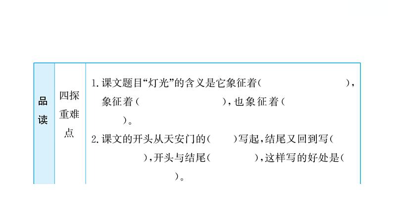 2.8﹡  灯 光 习题课件 2021-2022学年部编版语文六年级上册第5页