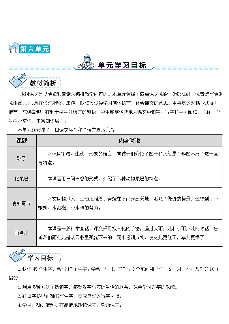 5. 影 子教案第1页