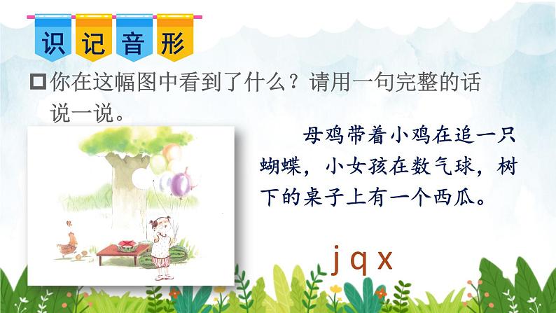 2021～2022学年小学语文人教部编版 一年级上册汉语拼音6jqx课件第4页