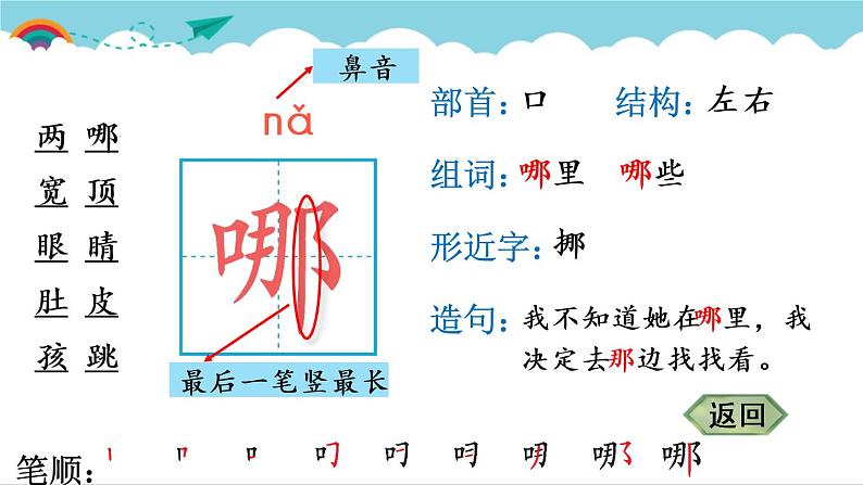 2021～2022学年小学语文人教部编版 二年级上册 课文1 1 小蝌蚪找妈妈 汉字学习课件04