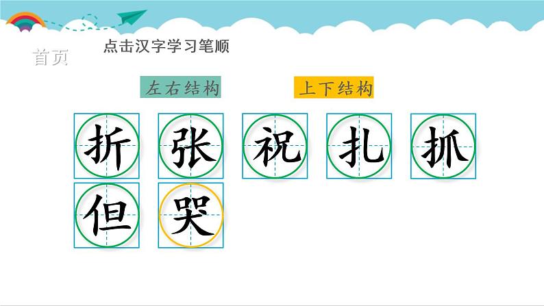 2021～2022学年小学语文人教部编版 二年级上册 课文7 23 纸船和风筝 汉字学习课件02