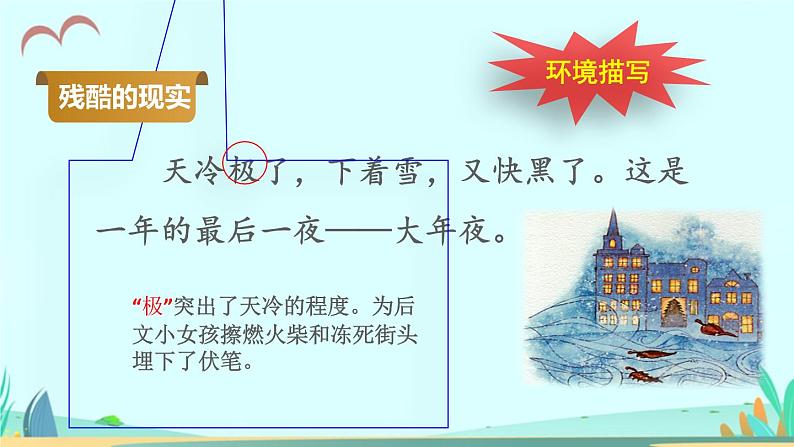 2021～2022学年小学语文人教部编版 三年级上册 第三单元第8课卖火柴的小女孩品读释疑 课件05