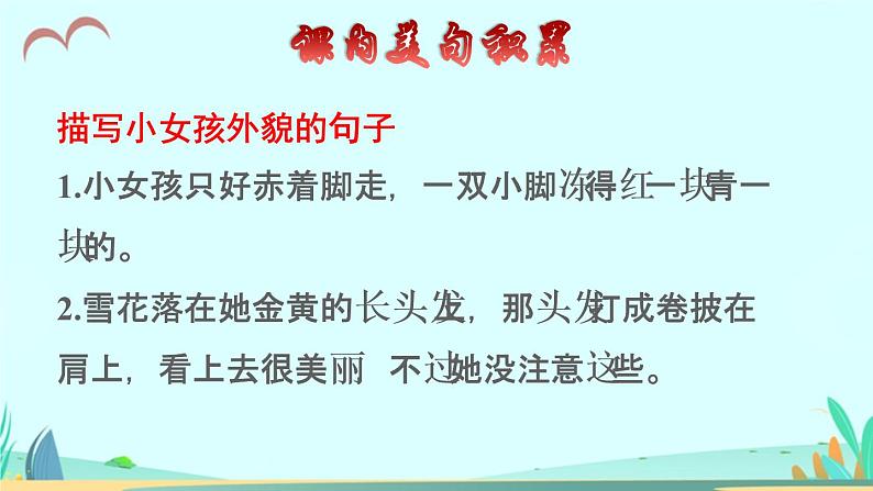 2021～2022学年小学语文人教部编版 三年级上册 第三单元第8课卖火柴的小女孩拓展积累 课件第3页