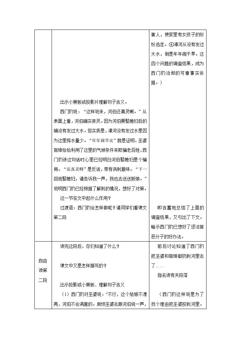 部编版语文四年级上册《西门豹治邺》教案03