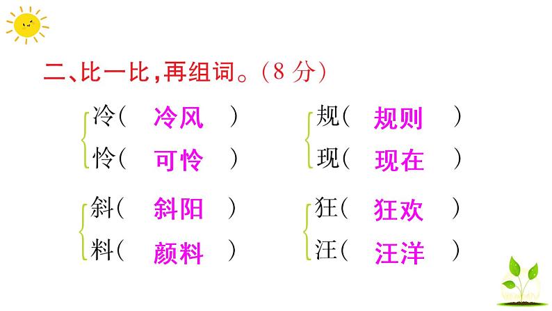 部编版小学语文三年级上册期中语文素养评估练习题（含答案解析）课件PPT03