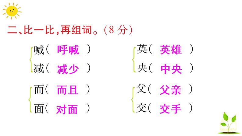 部编版小学语文三年级上册第五单元语文素养评估练习题（含答案解析）课件PPT03