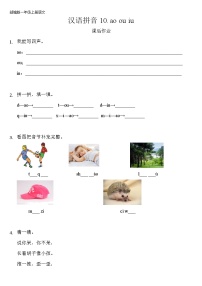 小学语文人教部编版一年级上册汉语拼音10 ao ou iu复习练习题