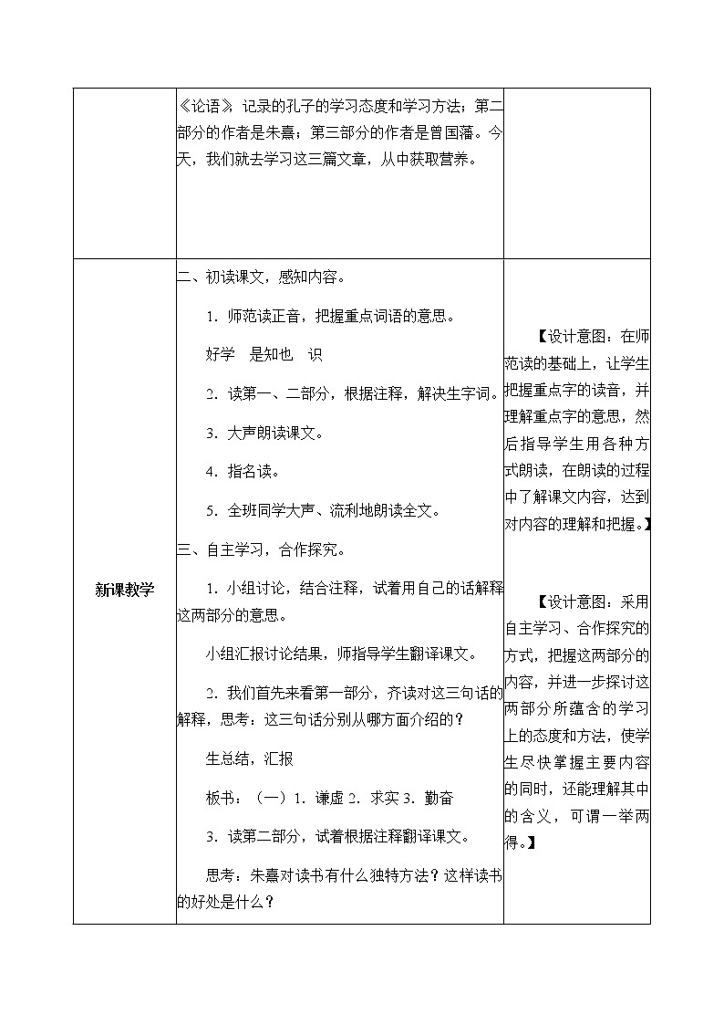 人教部编版（五四制）五年级上册  语文  第八单元《古人谈读书》教案02