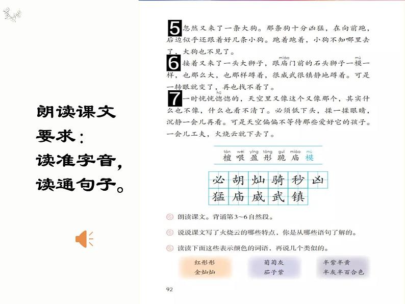 部编版三年级下册第七单元24课《火烧云》课件第6页