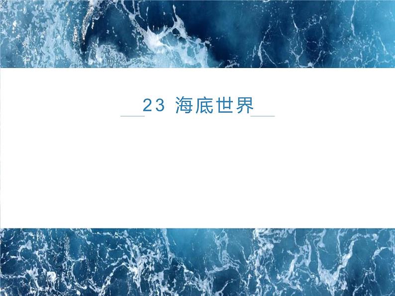 部编版三年级下册23《海底世界》课件03